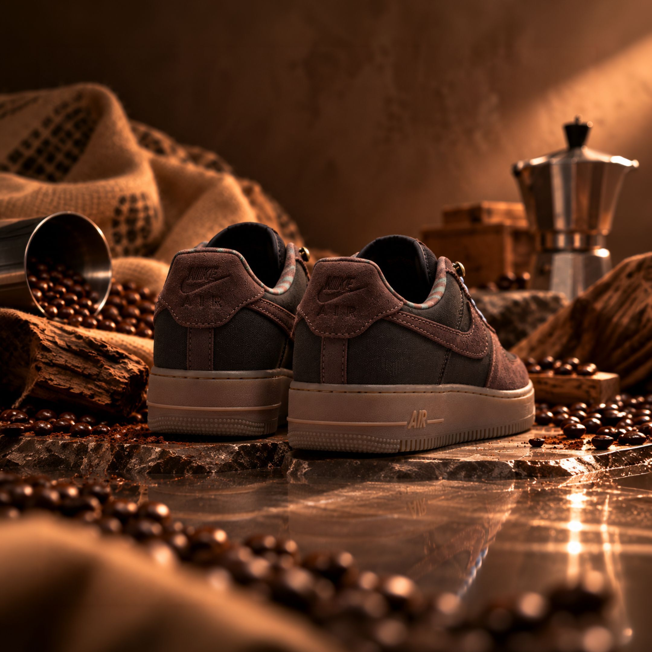 NICEDAY 代購 Nike Air Force 1 Low 摩卡 咖啡 棕色 麂皮 復古 水晶底 IZ4702-235