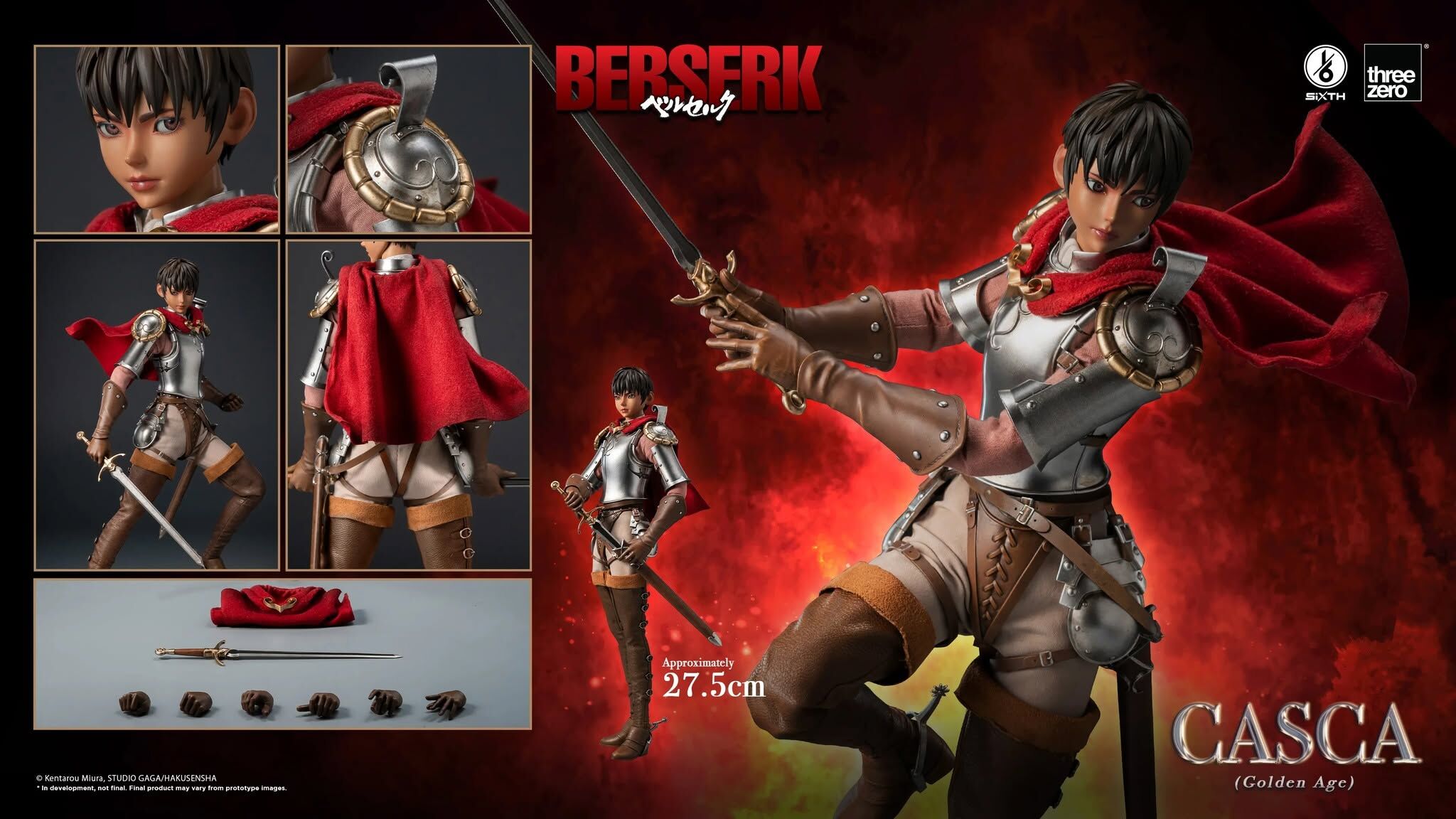 (預訂) Threezero 3Z09370 1/6 Scale BERSERK Casca (Golden Age)