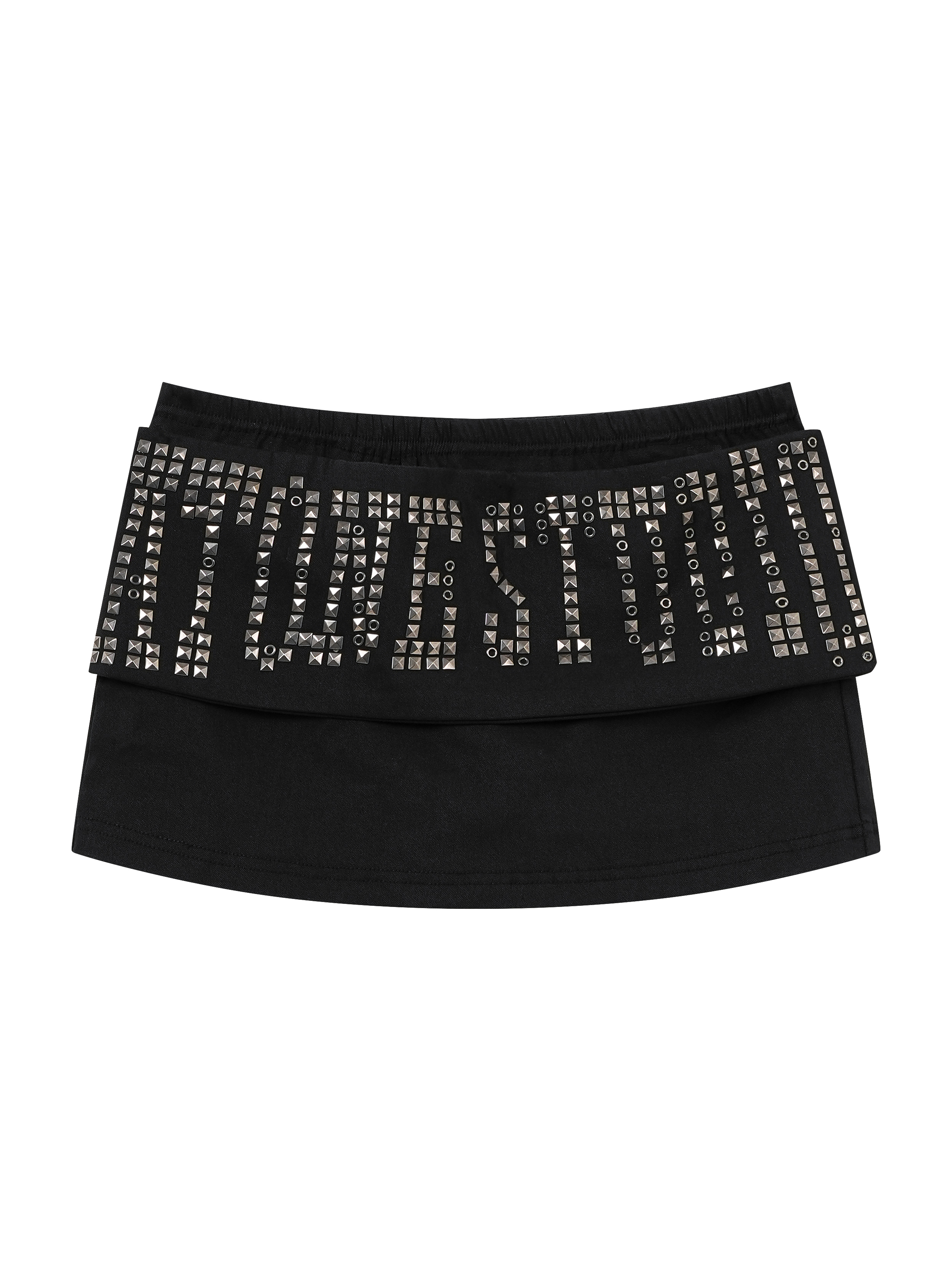 ATONE STUDDED MINI SKIRT