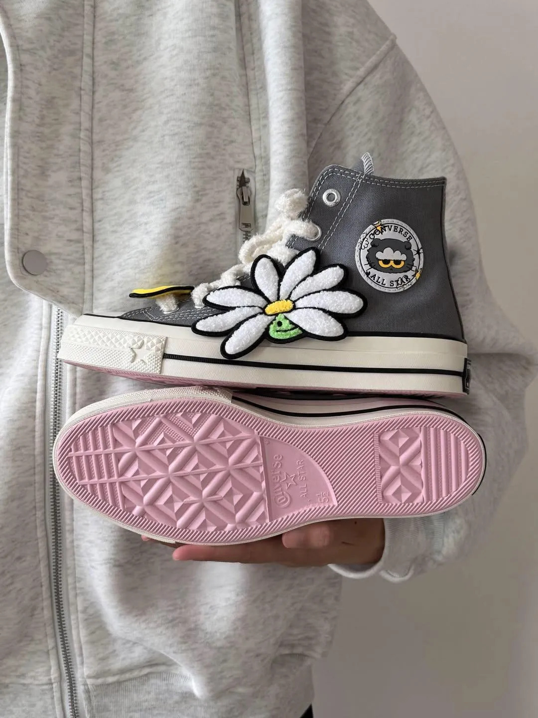 韓國CONVERSE × ZO&FRIENDS CHUCK 70X ZOA 限量聯名 帆布鞋 高筒灰色