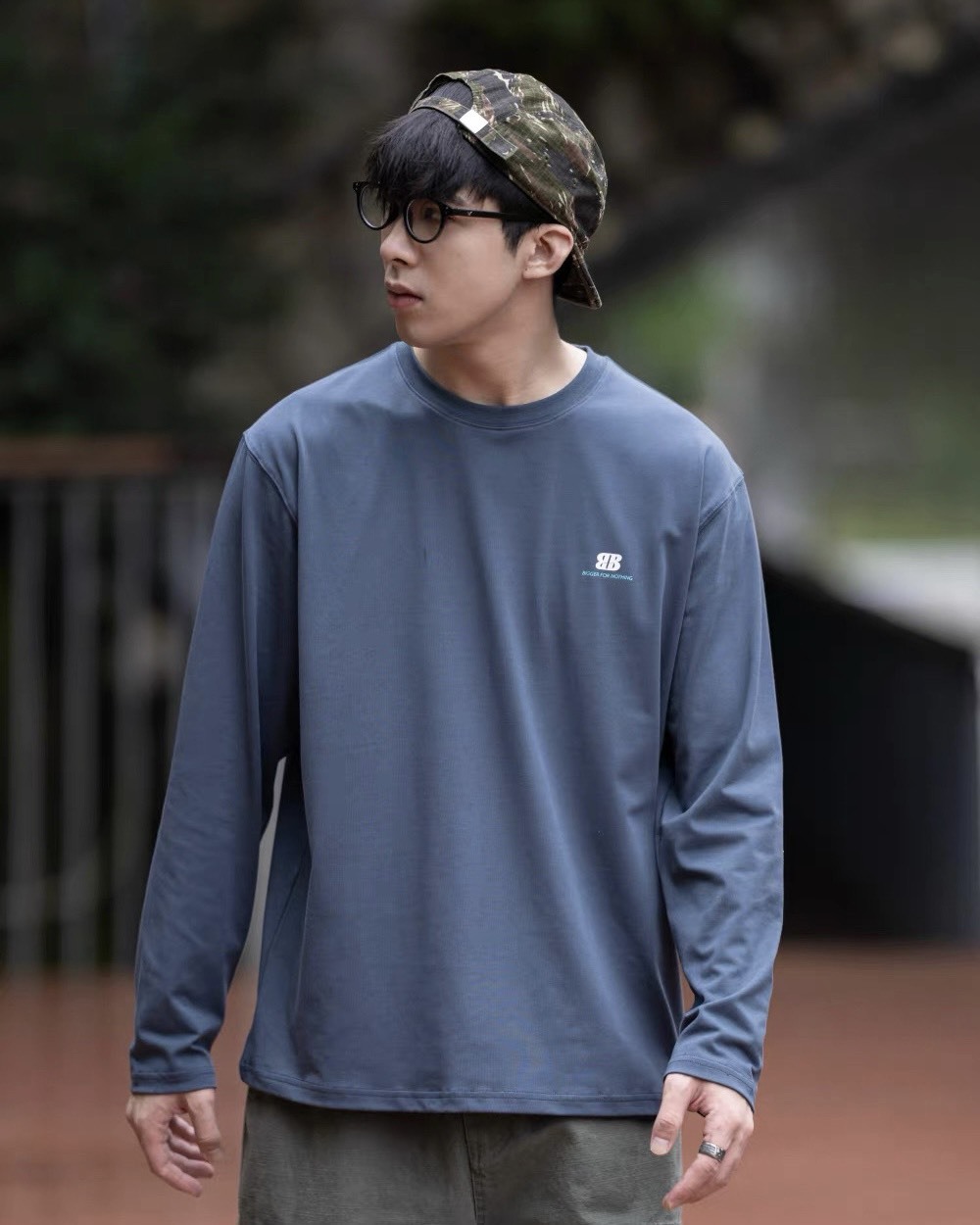 #預購 BTB 26AW 220G 萊賽爾COOLMAX混紡 純色LOGO印花 寬鬆圓領長踢 打底衫 三色