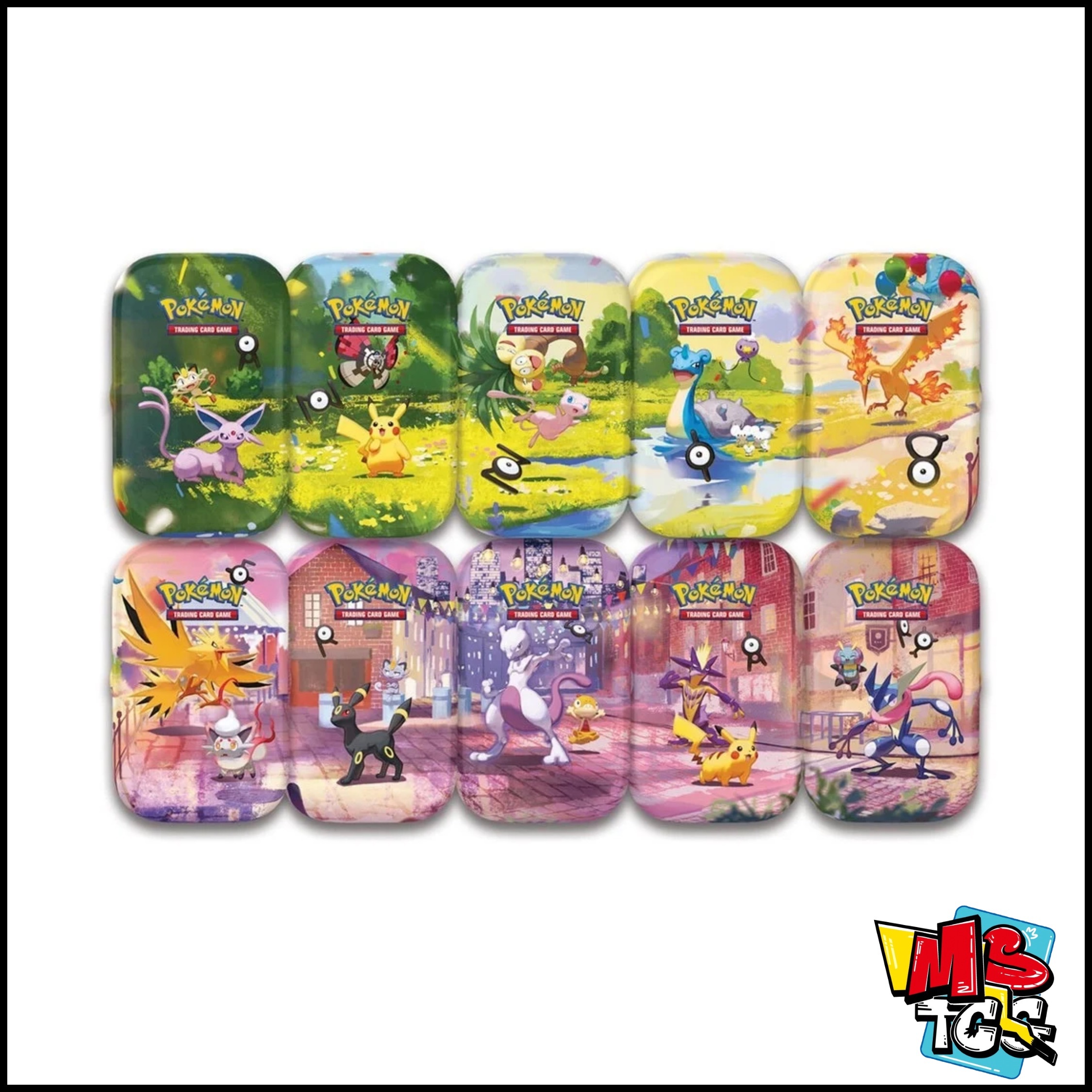 Pokemon TCG 30th Celebration Mini Tin Sealed Display of 10 tins Anniversary