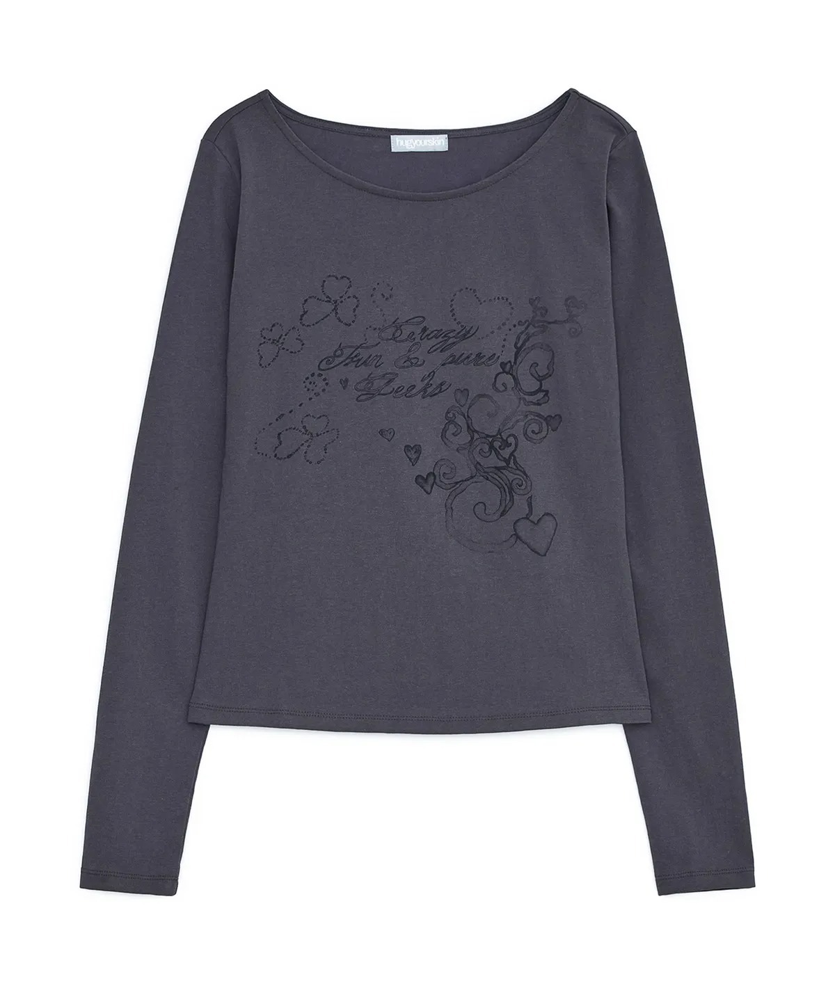 HUG YOUR SKIN Mellow Printed Long Sleeve T