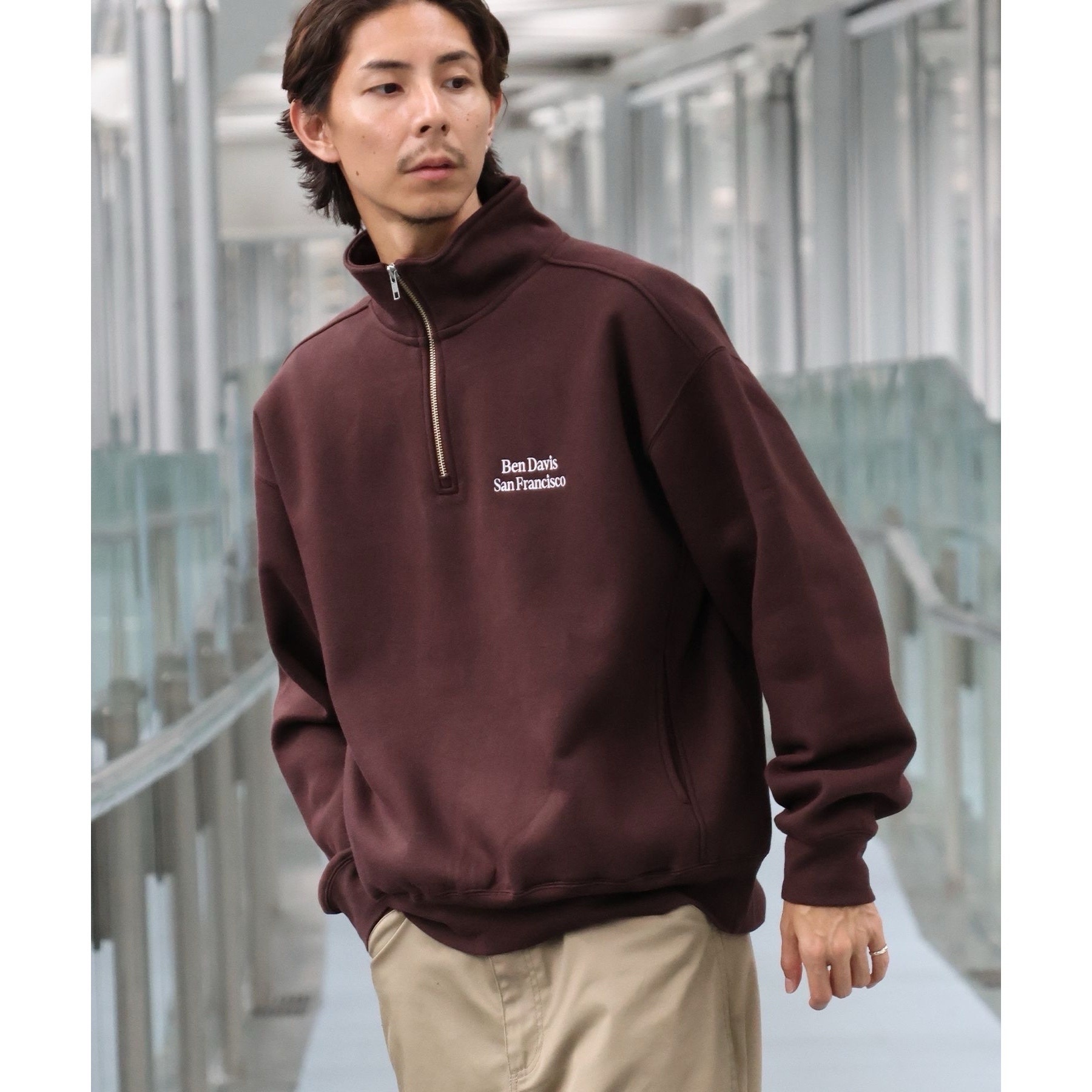 Ben Davis JP BD Sweat Half Zip Sweatshirt