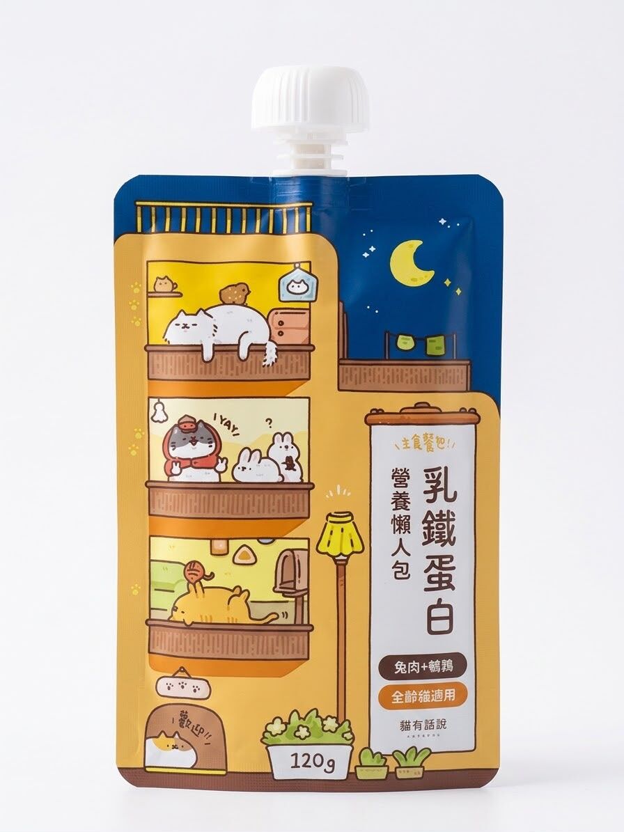 貓有話說 乳鐵蛋白主食餐包 兔肉＋鵪鶉 120g