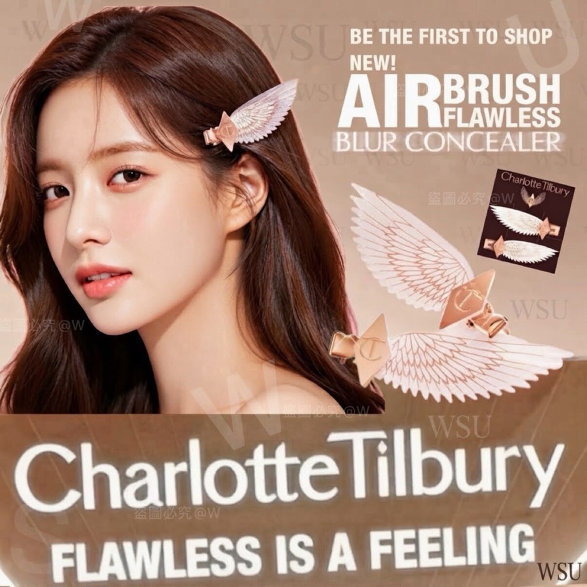 Charlotte Tilbury天使之翼髮夾香港專櫃贈品(一對)