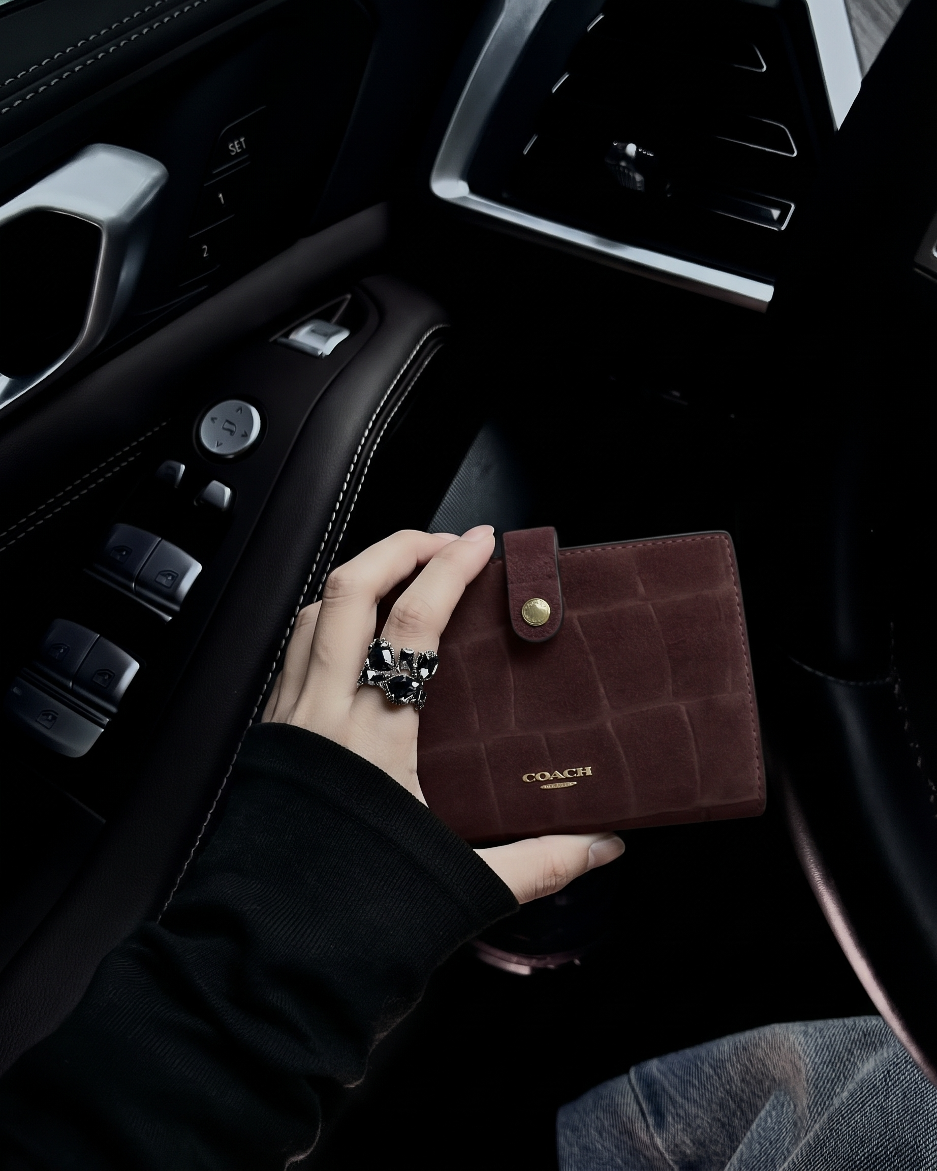 Coach 2-In-1 Wallet 二合一 鱷魚紋 絨面 皮革 短夾 皮夾