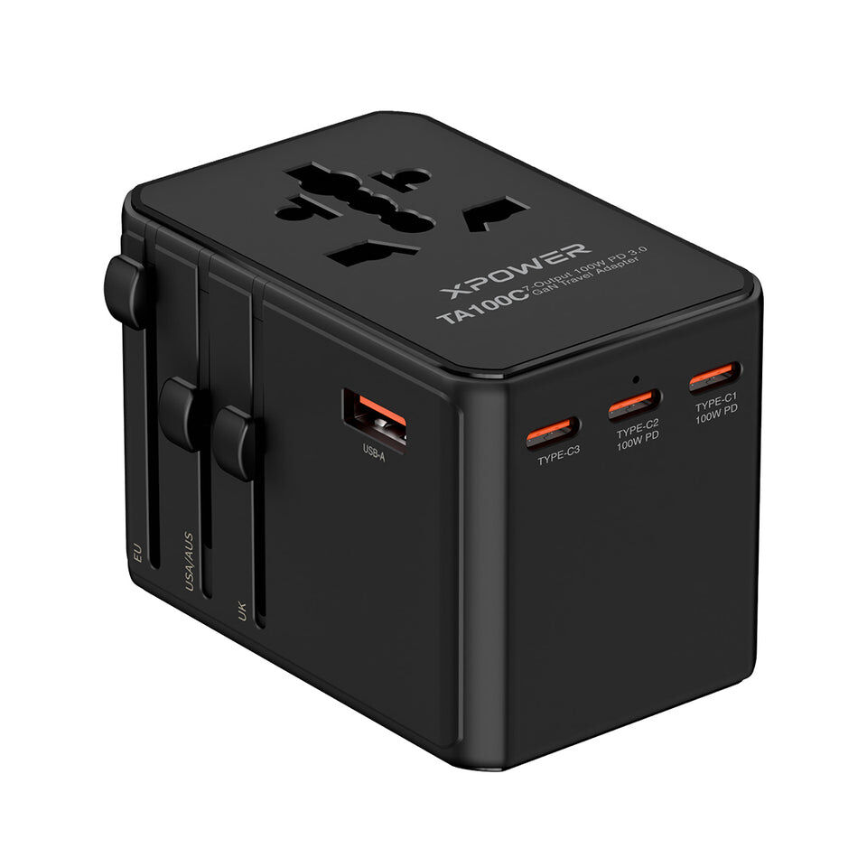 XPOWER TA100C 7輸出 PD 100W GaN 氮化鎵旅行充電器 (萬能蘇)
