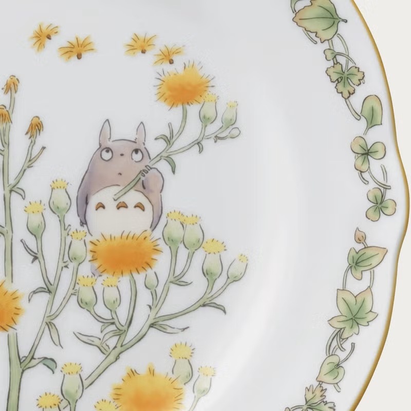 Noritake 22公分瓷盤 龍貓 艾草