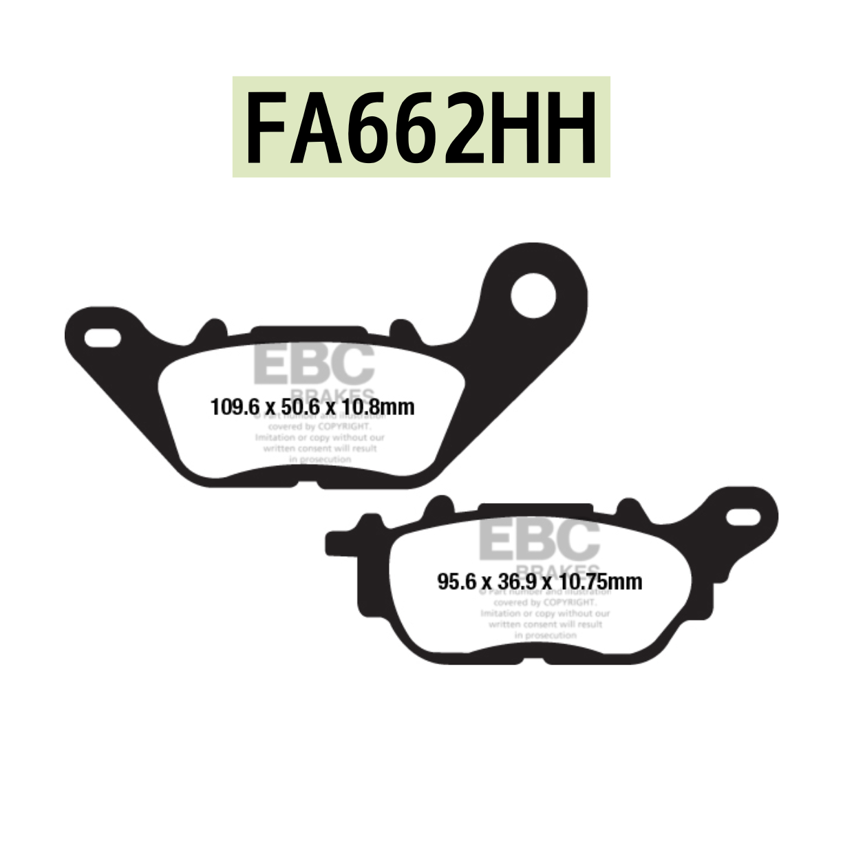 EBC FA662HH Sintered Brake Pads