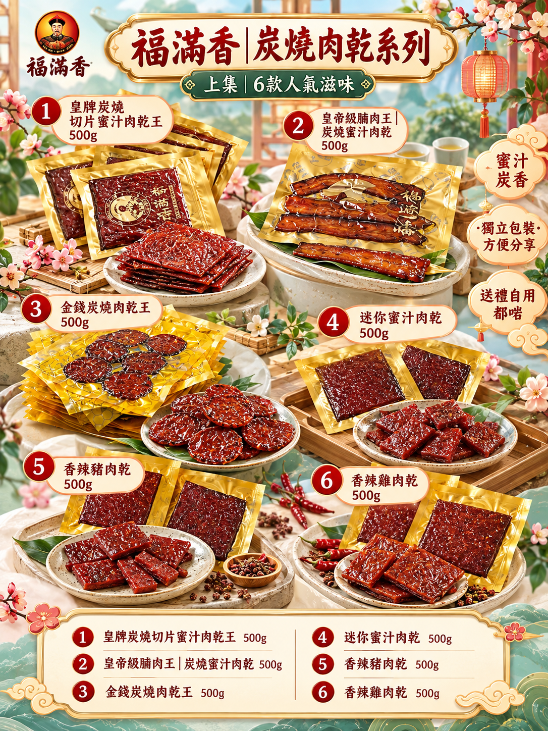 【預訂】AFM093001 馬來西亞福滿香｜食過翻尋味肉乾系列｜買任何 10 包以上每包回贈 $10 折扣卷