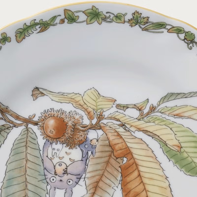 Noritake 27.5公分瓷盤 龍貓 橡樹