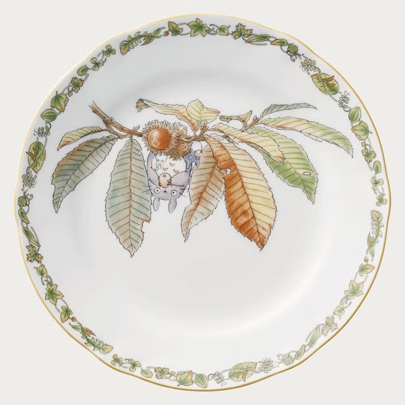 Noritake 27.5公分瓷盤 龍貓 橡樹