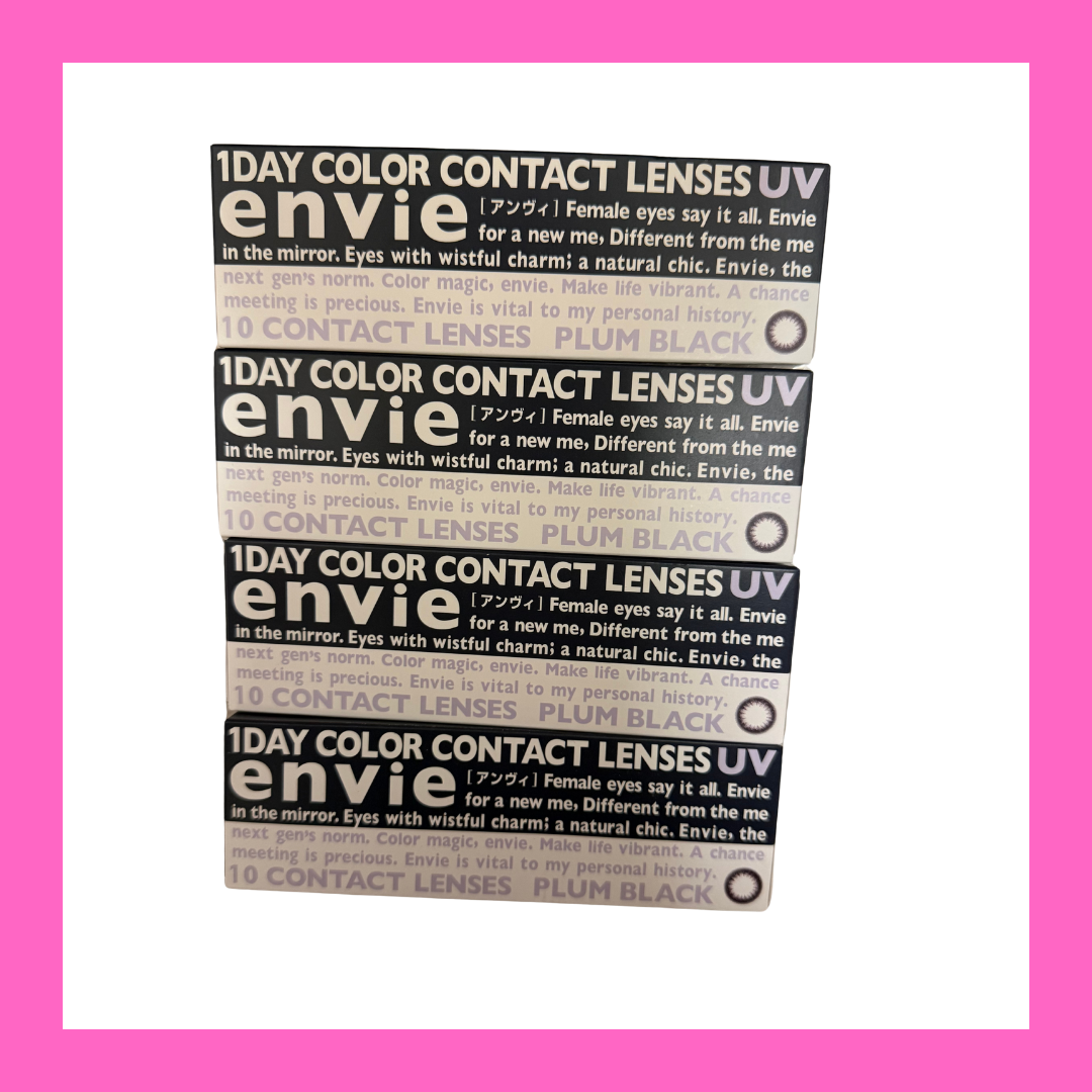 envie UV 1 Day Plum Black  每日拋棄型有色彩妝隱形眼鏡｜每盒10片