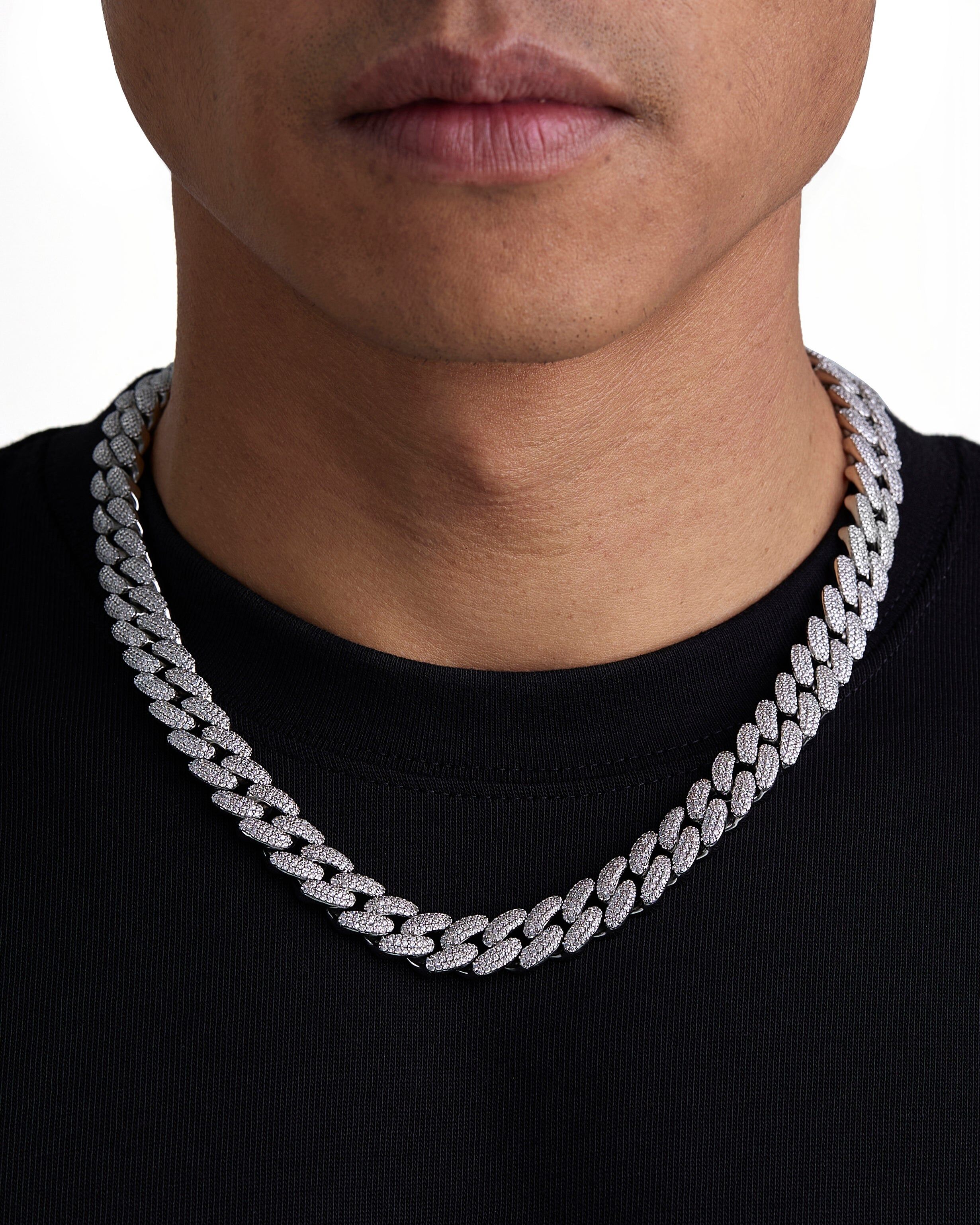 Iceman Society｜ICEMAN - 12mm 古巴項鍊 (White Gold)