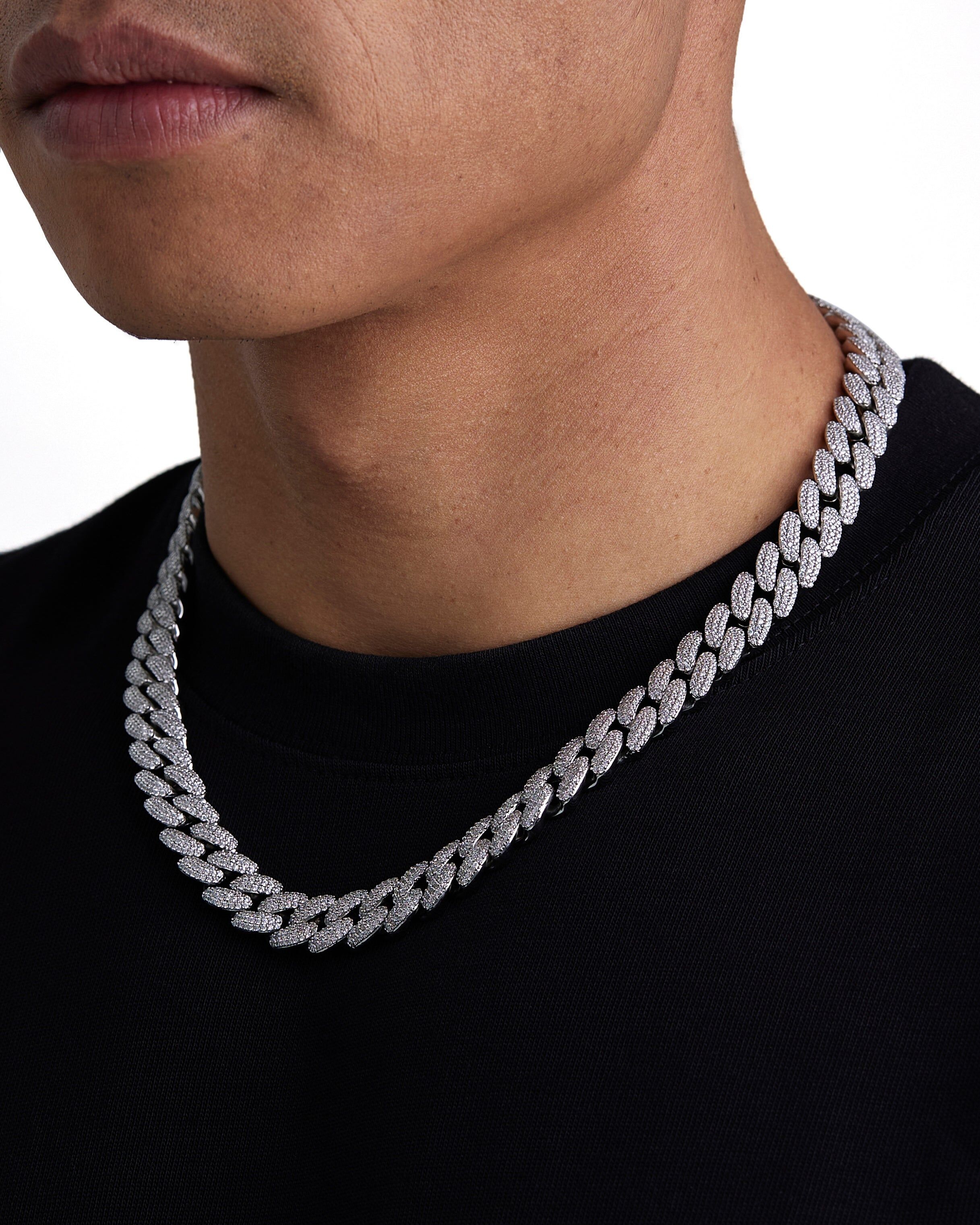 Iceman Society｜ICEMAN - 12mm 古巴項鍊 (White Gold)