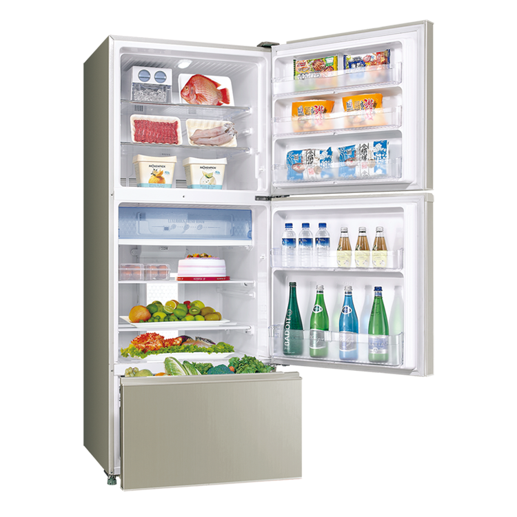 SANLUX 台灣三洋 530L 一級能效 -3°C微凍室 三門鏡面鋼板變頻冰箱(SR-V533C)