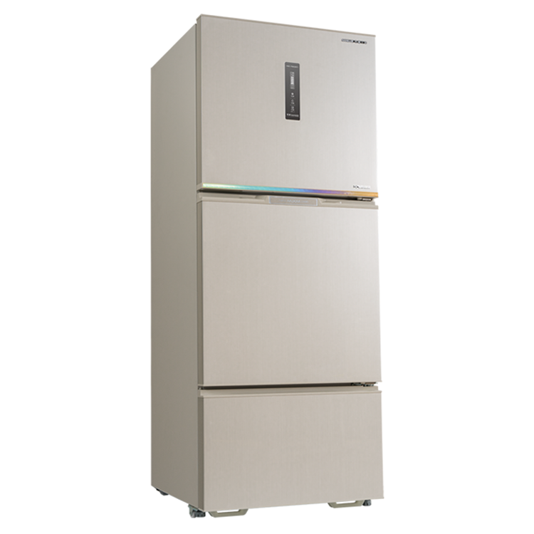 SANLUX 台灣三洋 530L 一級能效 -3°C微凍室 三門鏡面鋼板變頻冰箱(SR-V533C)
