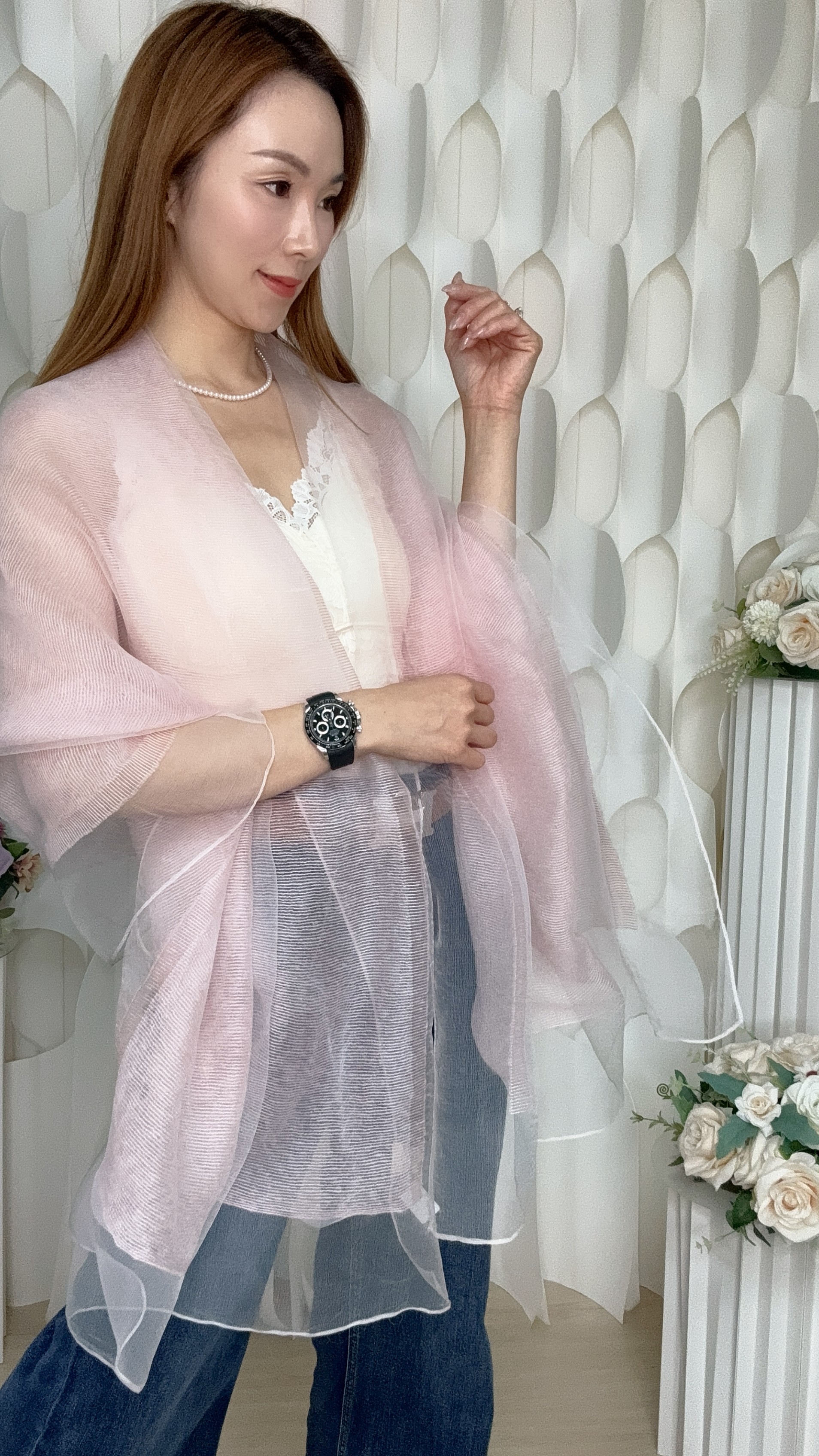 (U) 簡約雙面馬海毛披肩(兩色) (70CMX180CM) #HY76#3009