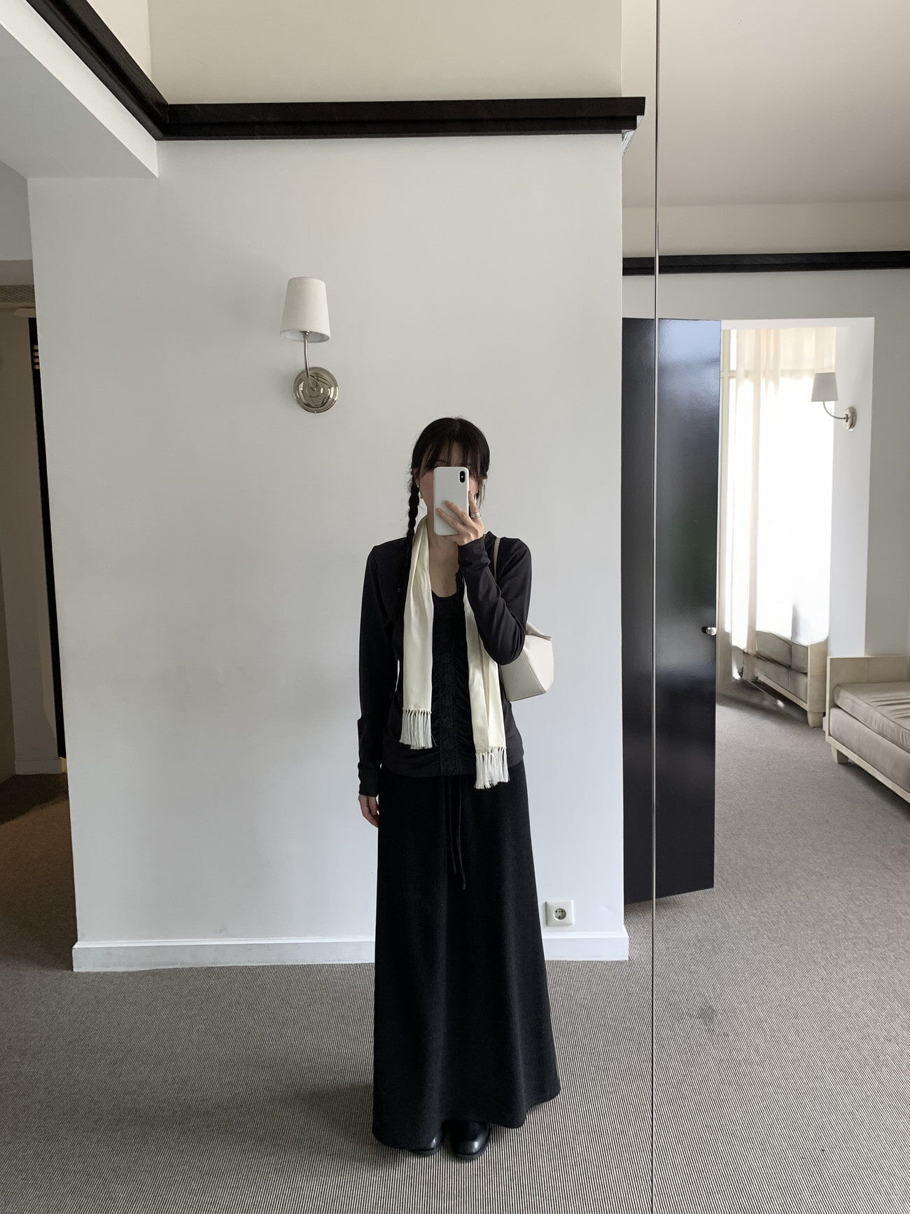 flily 垂墜感鬆緊腰長裙 4色