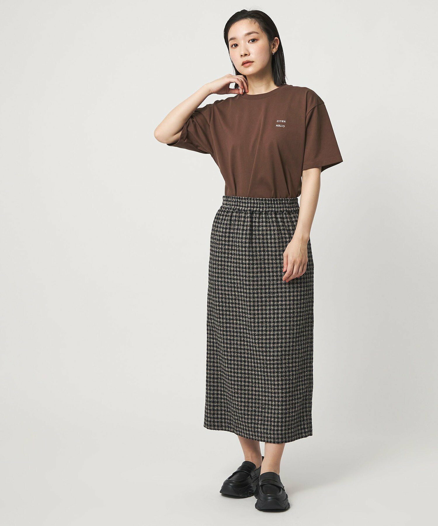 預購┃日本 CITEN 厚磅 寬版 刺繡 小LOGO T恤 短T