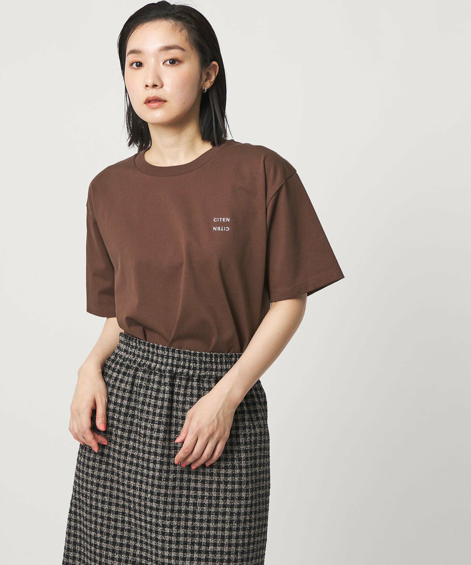 預購┃日本 CITEN 厚磅 寬版 刺繡 小LOGO T恤 短T