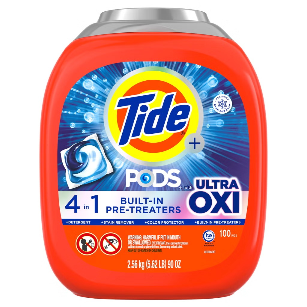 【直播】Tide Pods with Ultra Oxi Laundry LX100109 洗衣膠囊100粒