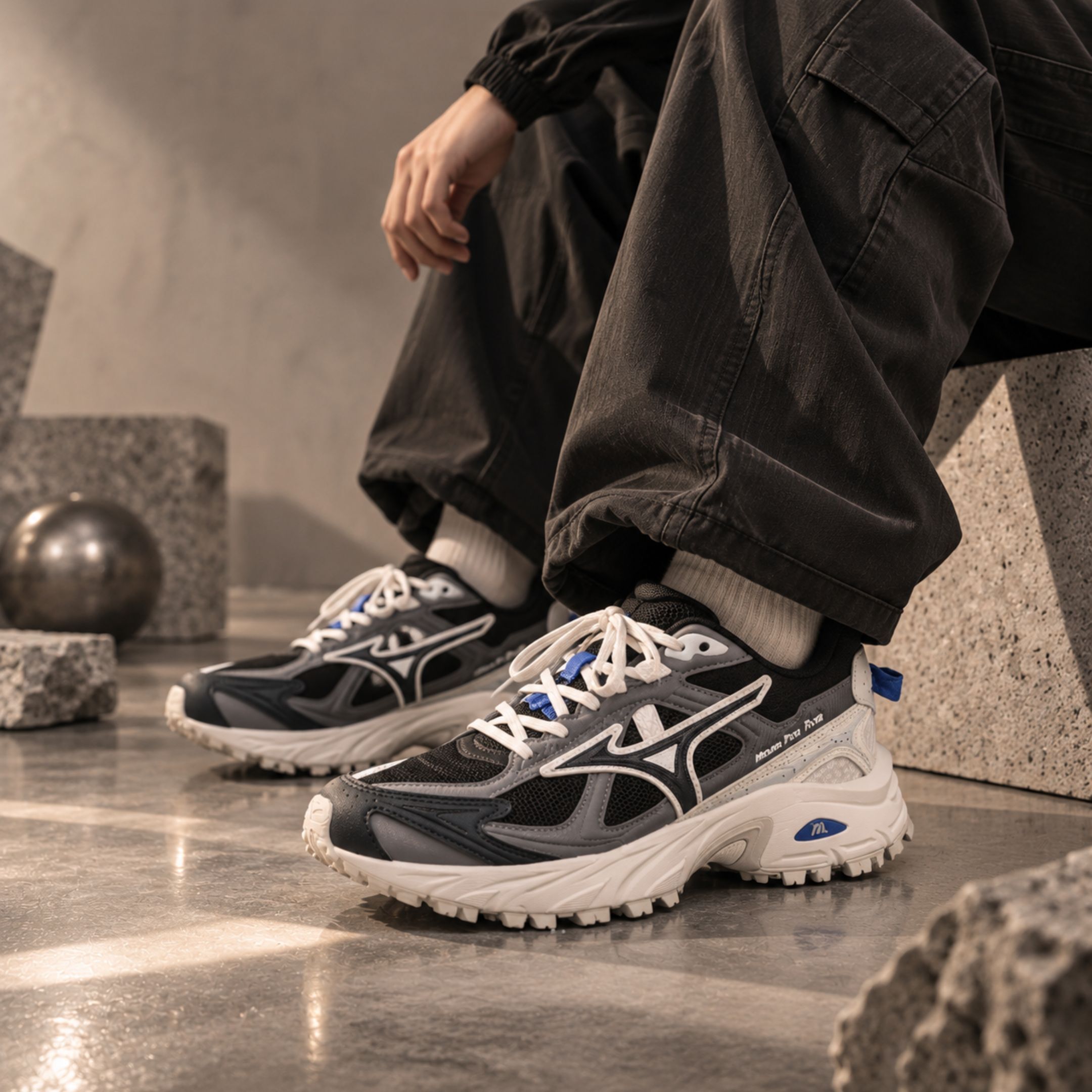 NICEDAY 代購 MIZUNO FIYI TL V2 灰藍色 藍灰 灰 灰色 機能 慢跑 D1GH251918