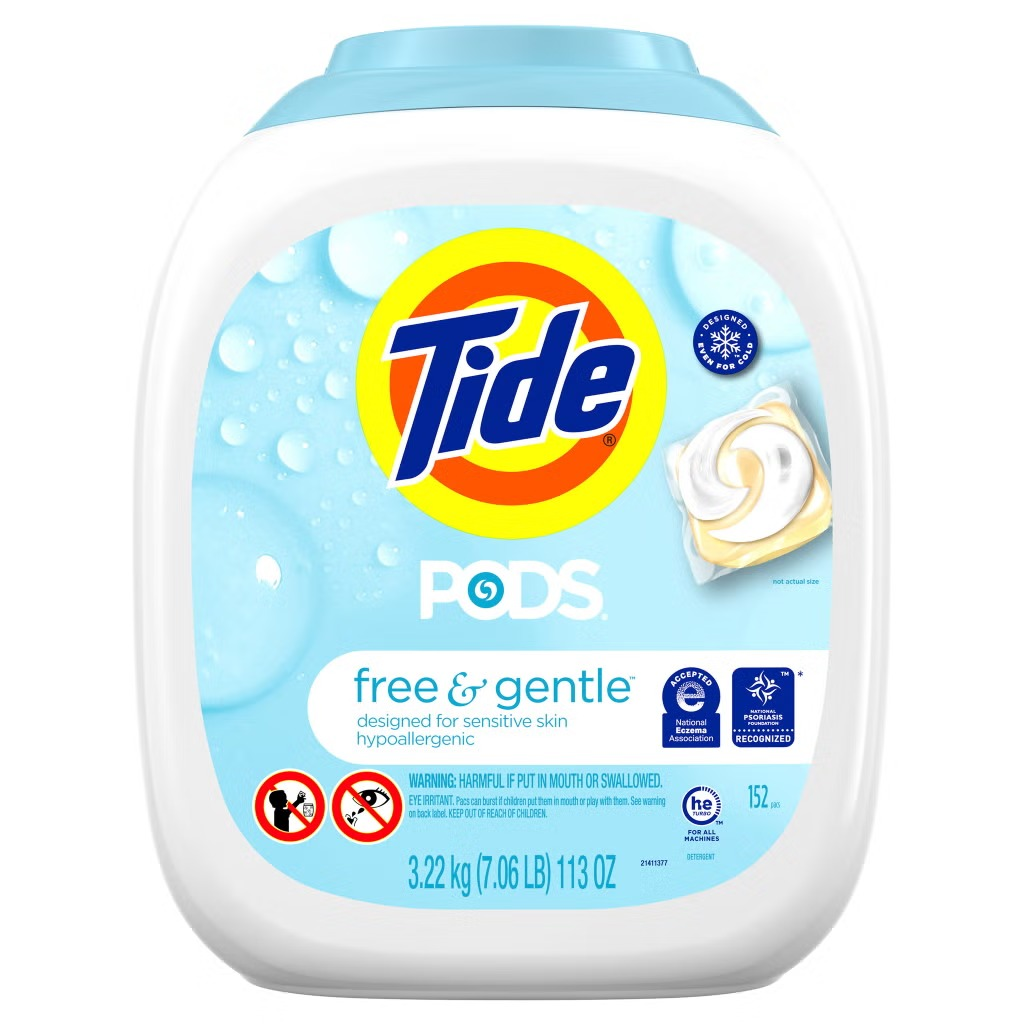 【直播】Tide Pods Free & Gentle LX100110 洗衣膠囊152粒
