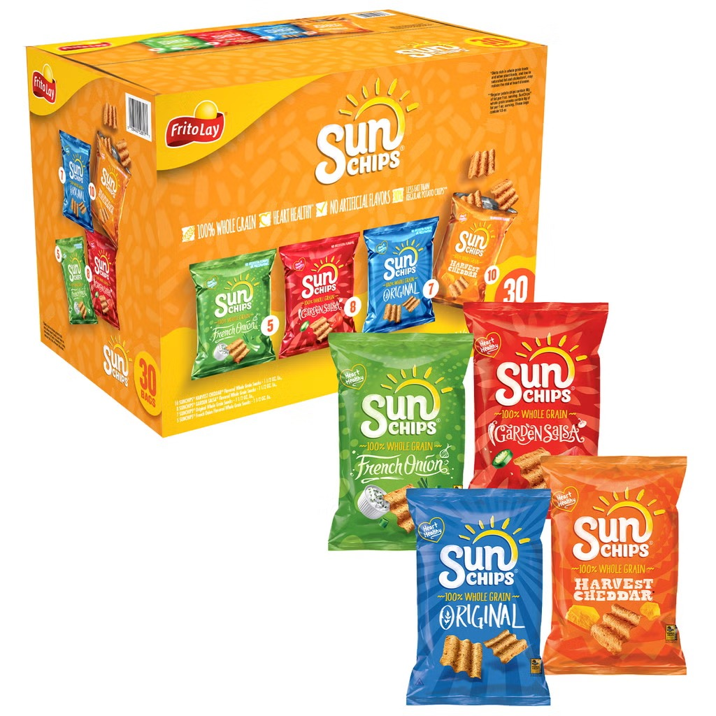 【直播】SunChips Whole Grain LX100117 全穀物脆片綜合裝 30包