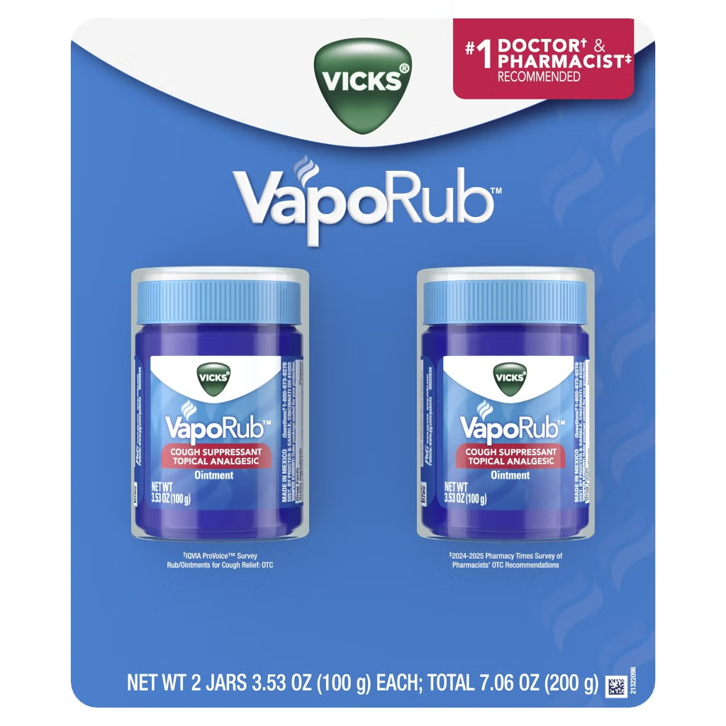 【直播】Vicks LX100120 外用舒緩膏2樽裝7.06 Ounces