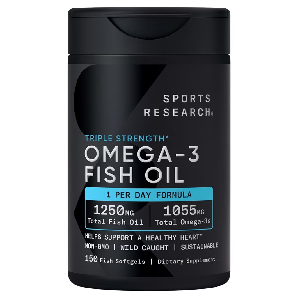 【直播】Sports Research LX100145 Omega-3 魚油膠囊 (150粒裝)