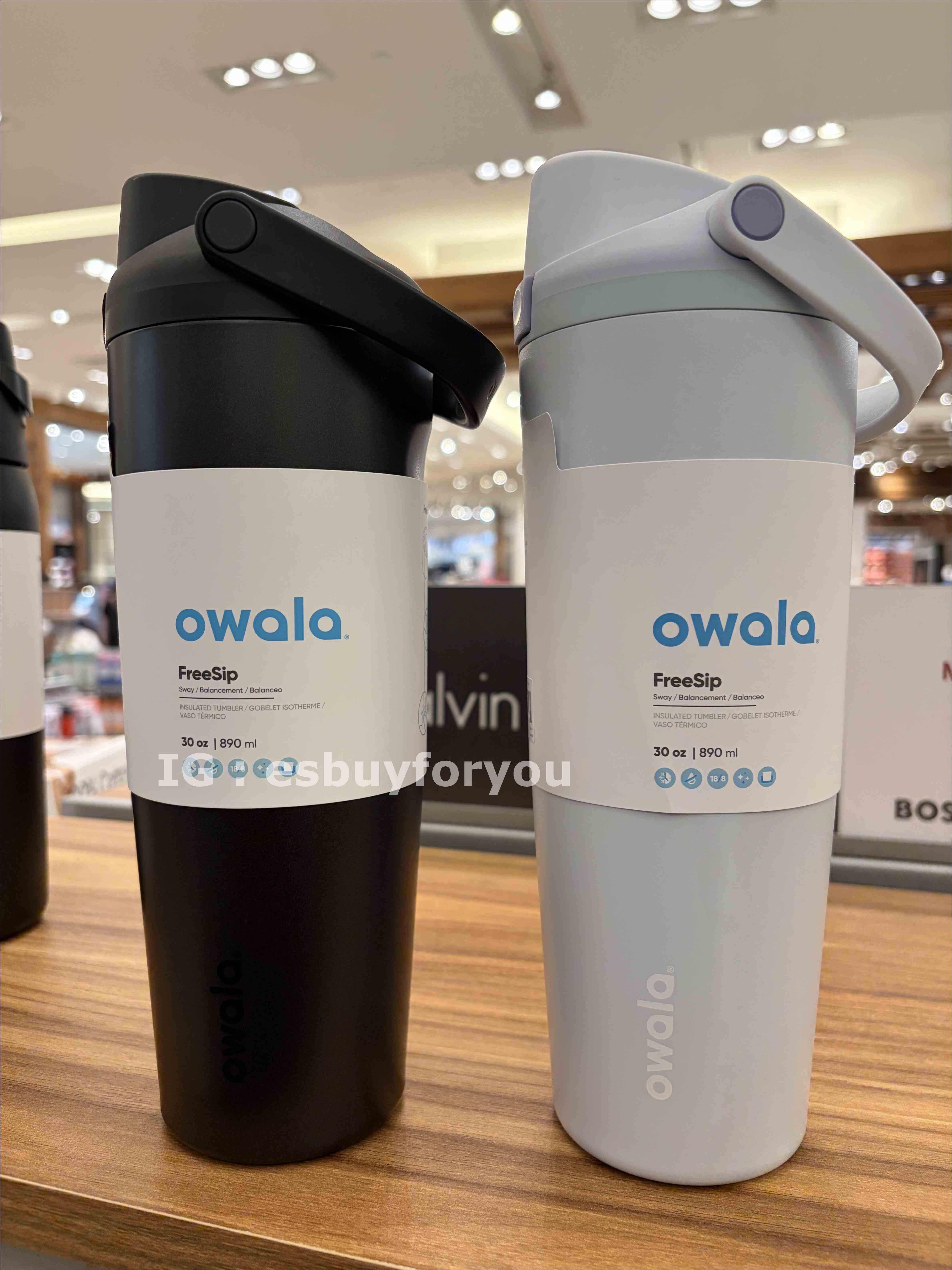 Owala(890ml 30oz) 手提款 不鏽鋼 Sway FreeSip 水壺 (內有吸管) (4色)