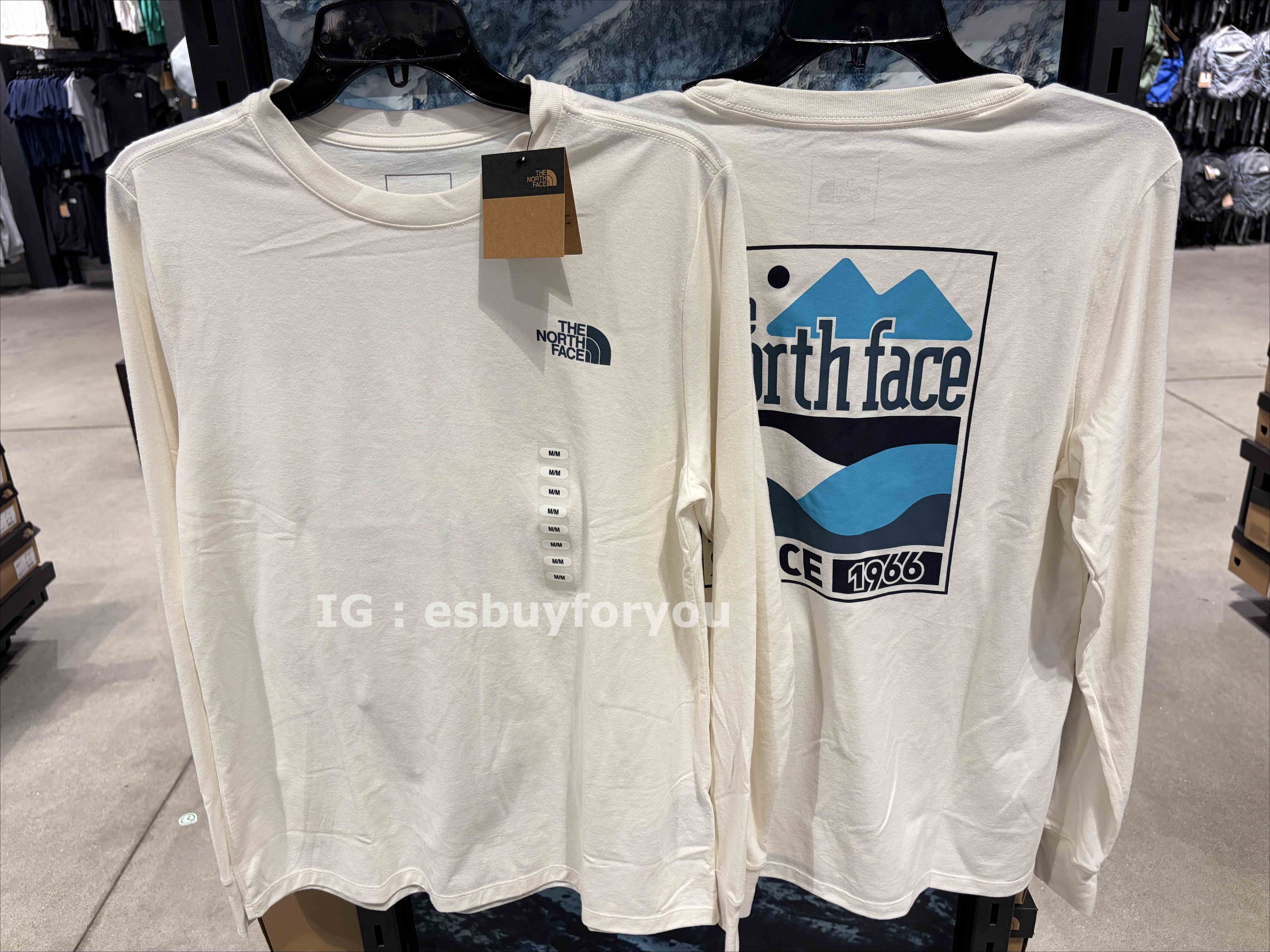 THE NORTH FACE 女大人 造型字樣圖案 正反圖  長TEE (正常版)