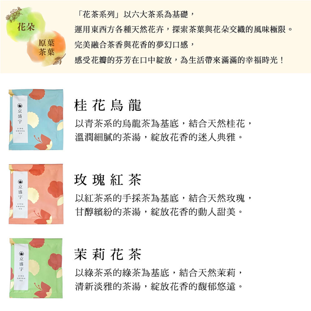 花茶單包風味說明