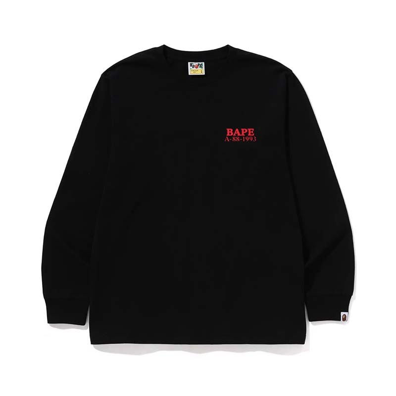 BAPE Moon Ape Head Old Photo L/S Tee 月球 猿人 長袖 黑色 1L70111002-BK [台灣現貨]