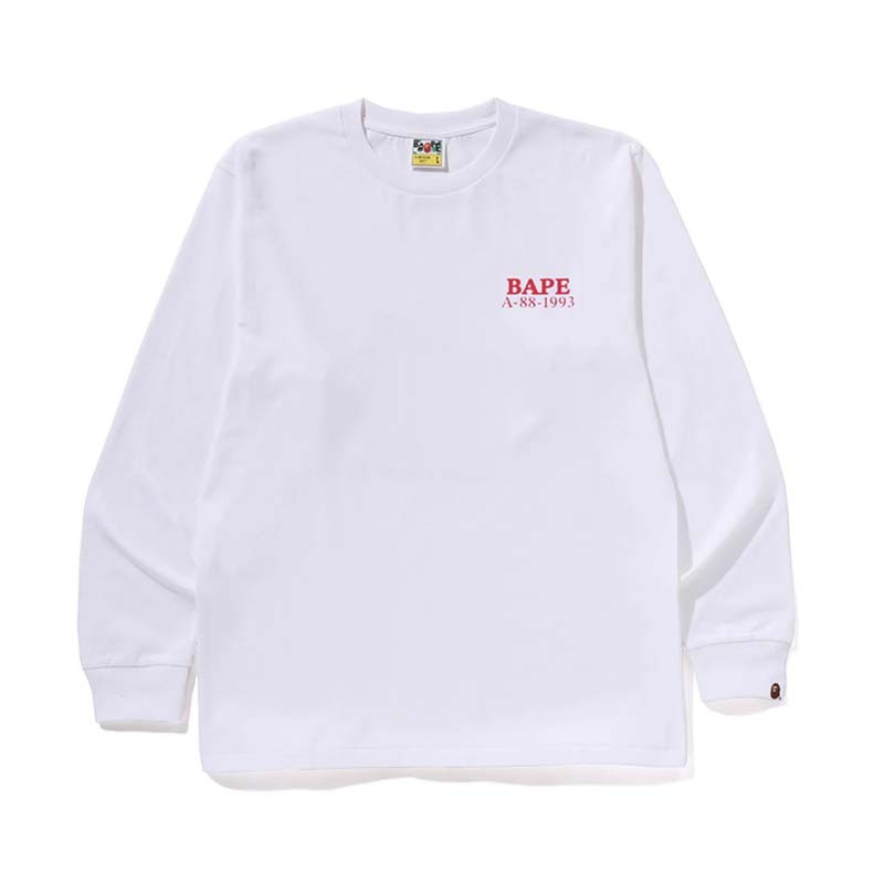 BAPE Moon Ape Head Old Photo L/S Tee 月球 猿人 長袖 白色 1L70111002-WE [台灣現貨]