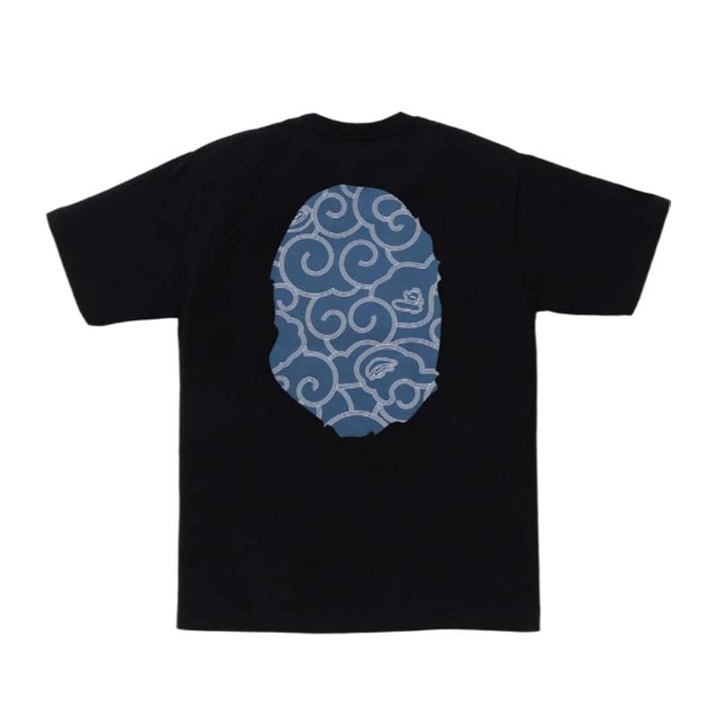 BAPE Japanese Cloud Camo Big Ape Head Tee 猿人 短袖 黑色 1L80110045-BK [台灣現貨]