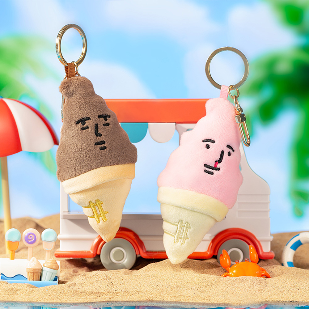 MY FRIEND RABBIT Plush Charm｜Chocolate Ice Cream / Strawberry Ice Cream 🍓🍦