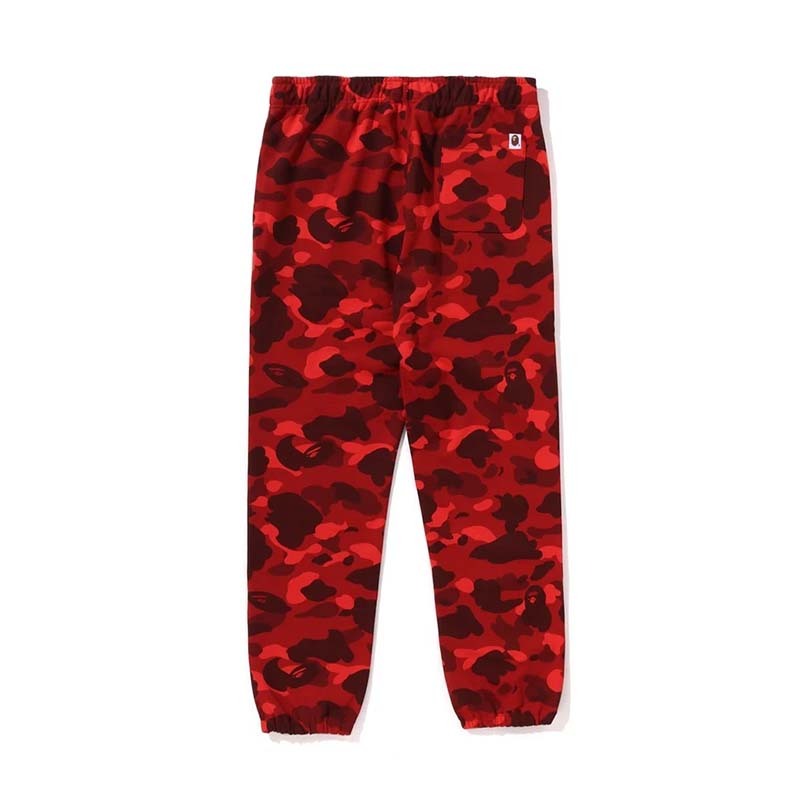 BAPE Color Camo Sweat Pants 猿人 滿版迷彩 長褲 紅色 1L80152005-RD [台灣現貨]