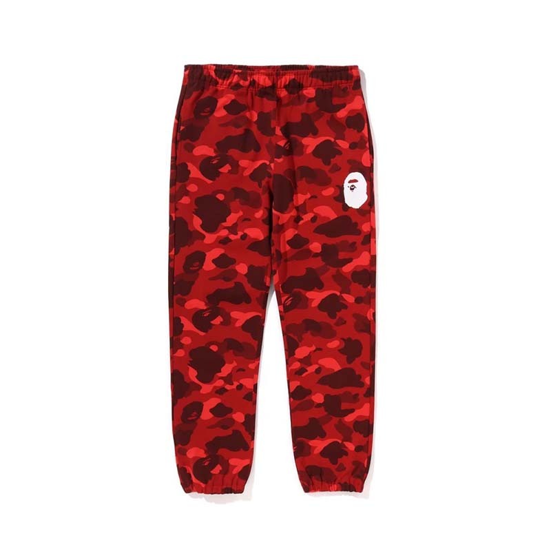BAPE Color Camo Sweat Pants 猿人 滿版迷彩 長褲 紅色 1L80152005-RD [台灣現貨]