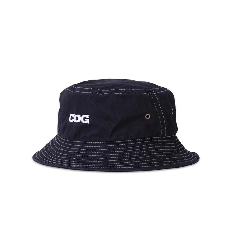 CDG Staff Shirt Hat 字體漁夫帽 帽子 深藍色 RAY-182 [台灣現貨]