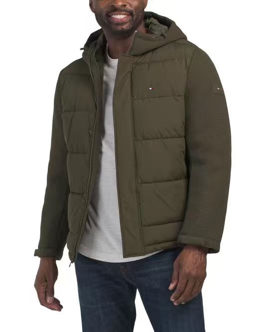 【預購】TOMMY HILFIGER N100111 Mixed Media 男裝羽绒外套