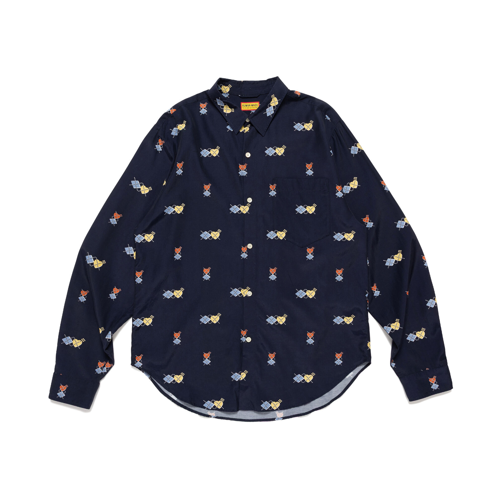 預購┃日本製 HUMAN MADE PRINTED SHIRT 愛心菱格紋印花襯衫