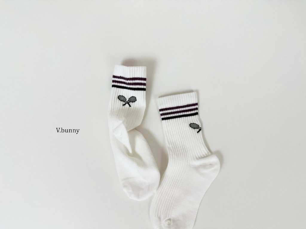 正韓冬Vbunny 運動網球襪(四入)