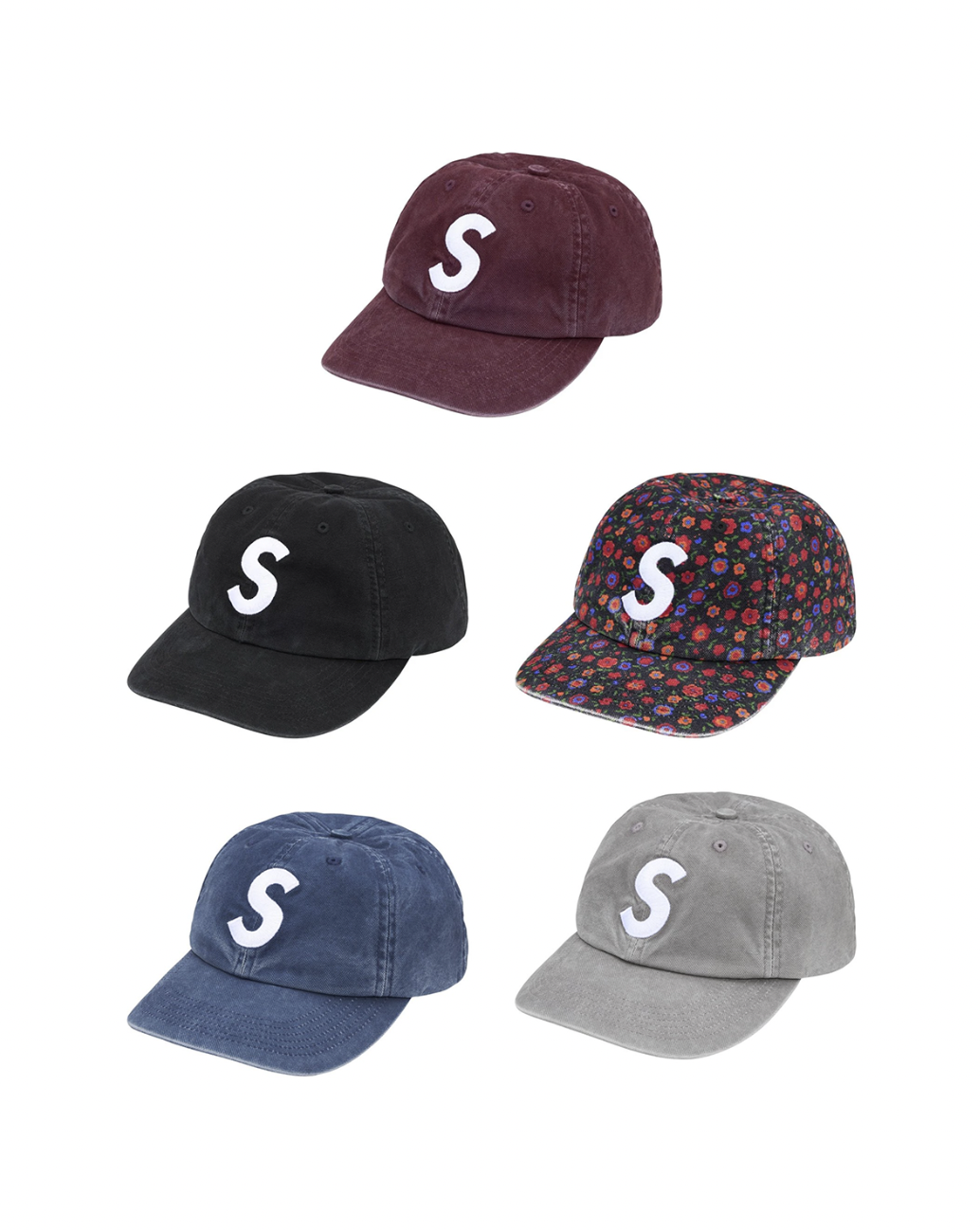 [Instock] Supreme FW26 S LOGO 6-PANEL BRUSHED WASHED | 5 Colors