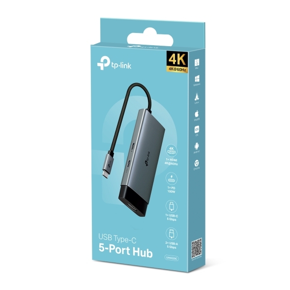 TP-Link UH5020C 5合1 Type-C集線器 | 4K@60Hz 100W