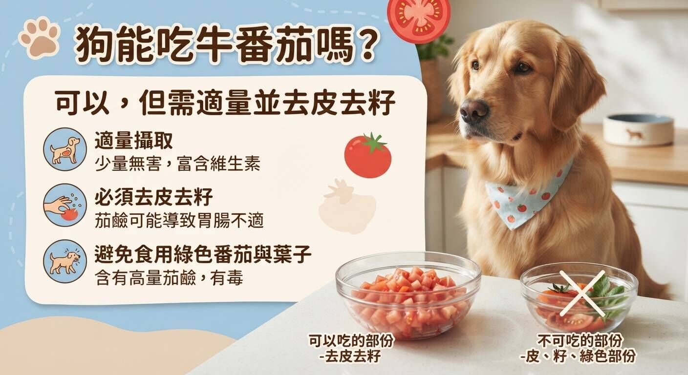 狗可以吃牛番茄嗎？一次搞懂安全餵食重點