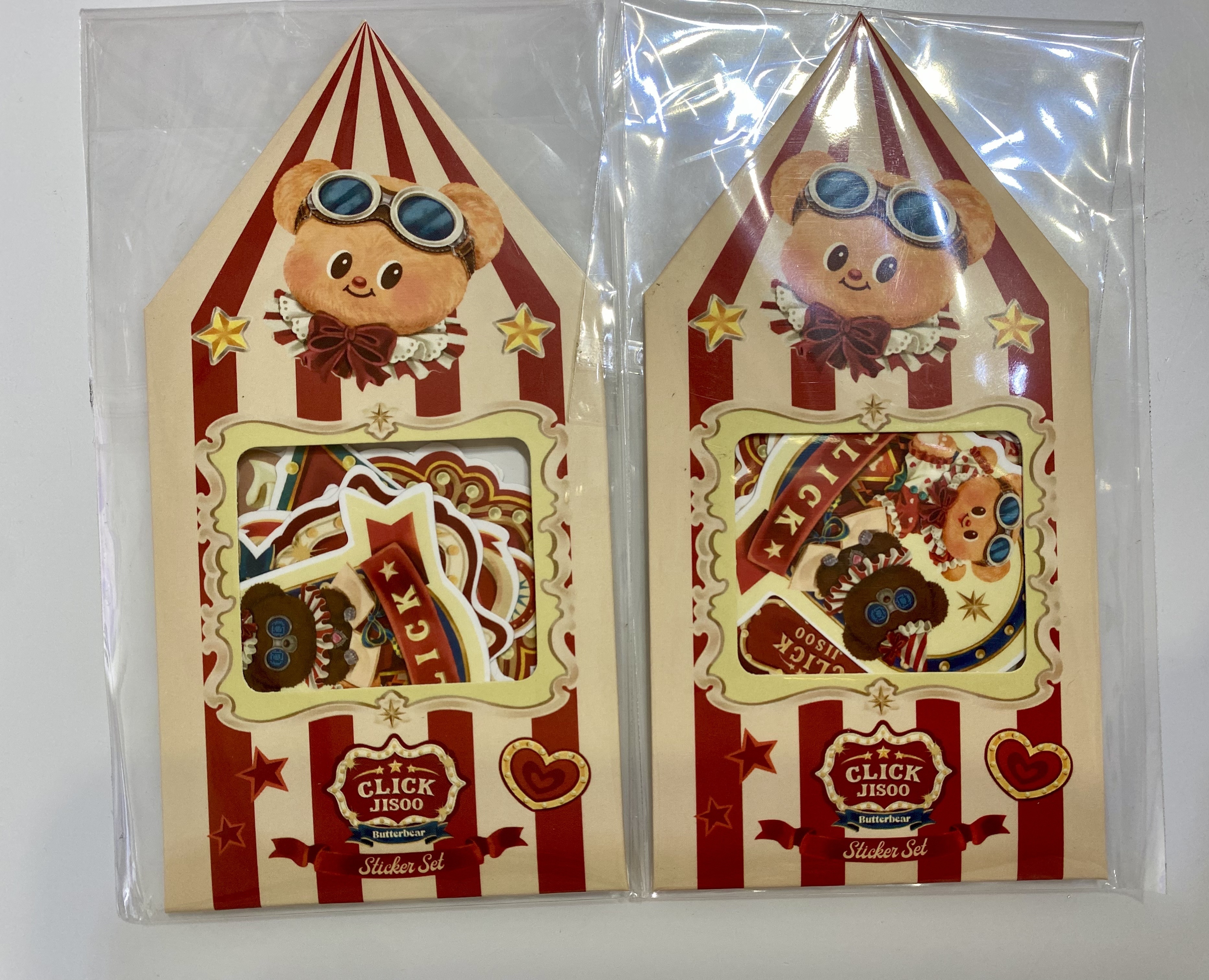 Click Jisoo x Butterbear sticker set