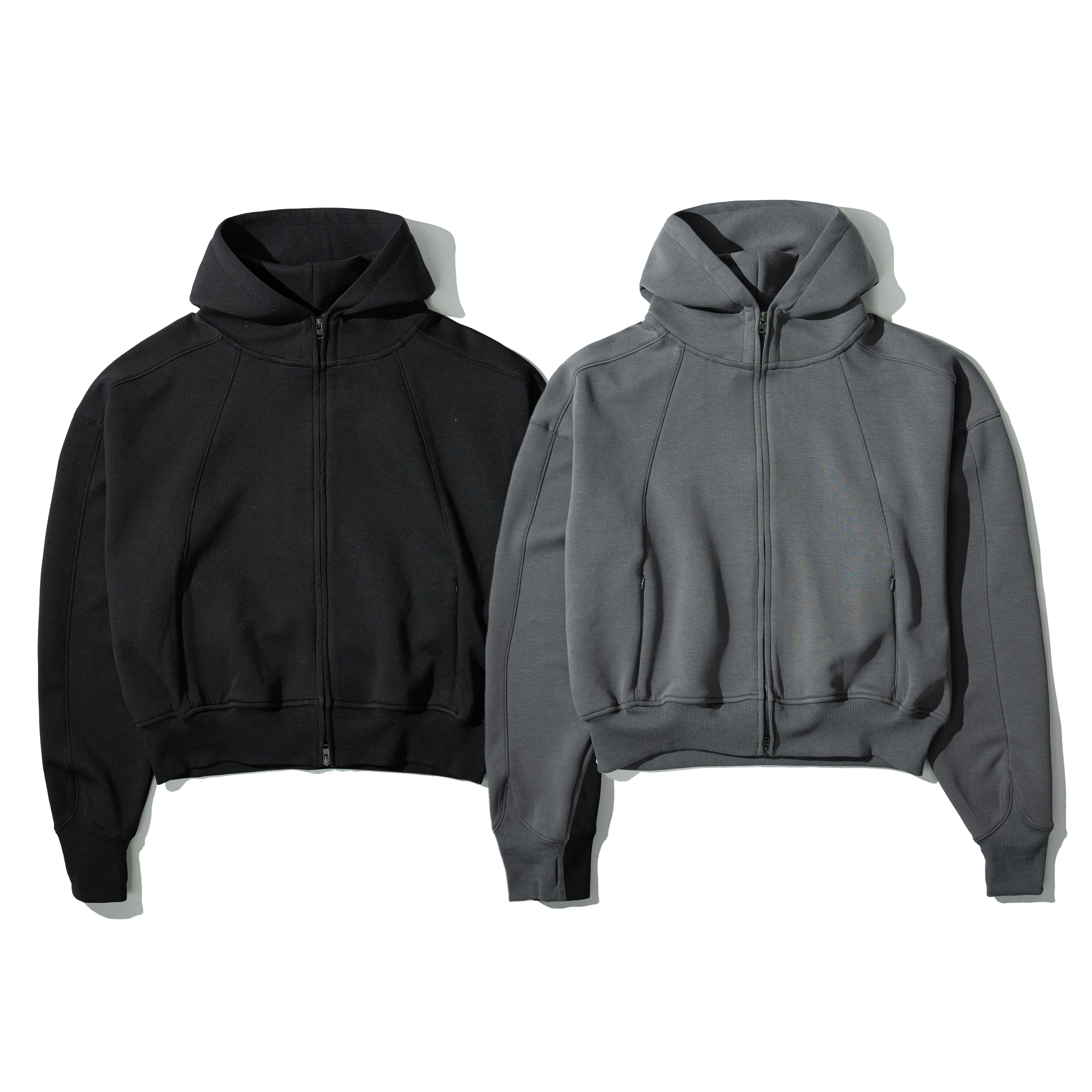 AGILITY Boxy Scuba Knit Zip Hoodie 寬短 太空棉 連帽外套 [HZ68]